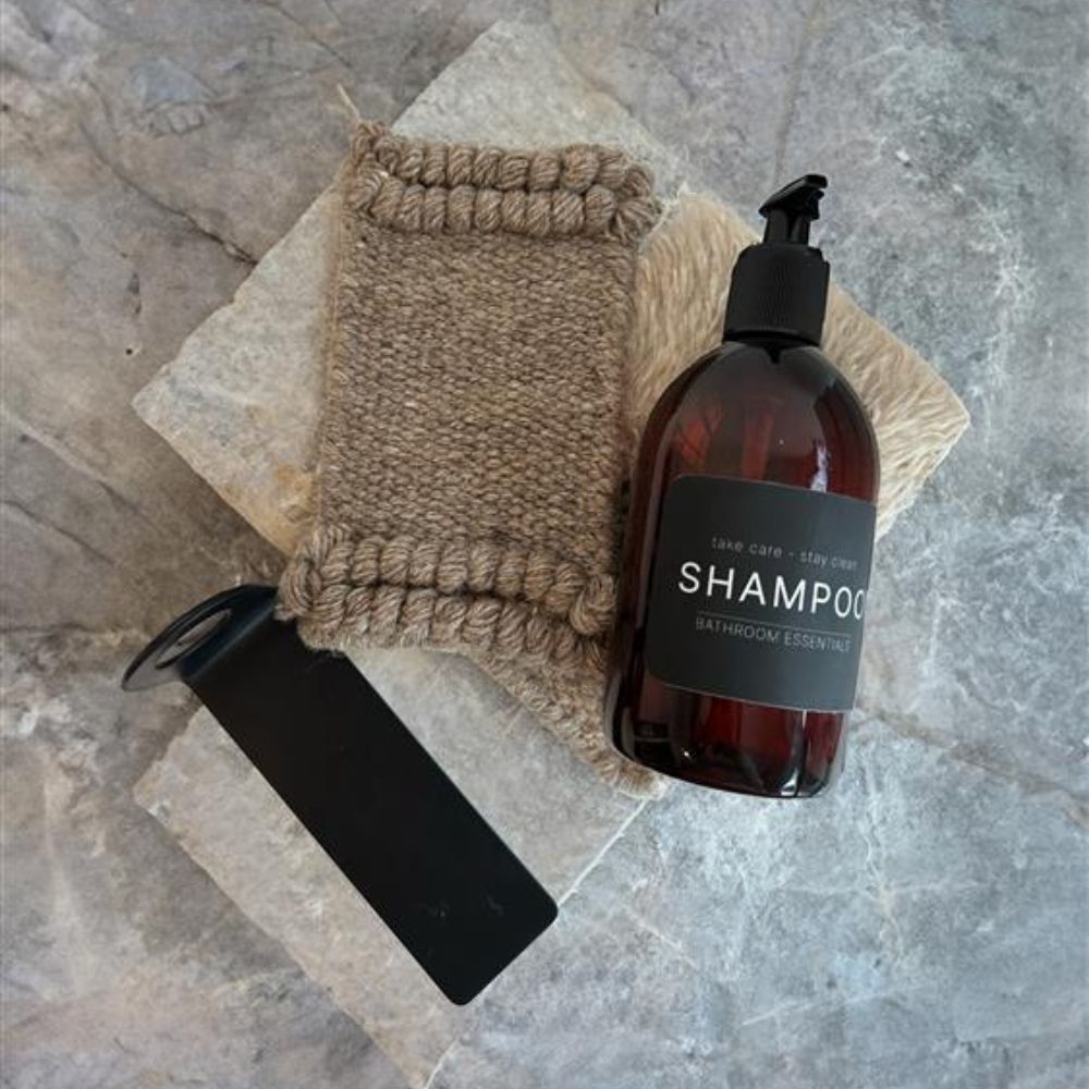 Selvklebende Etikett - Body Wash - Matt Sort