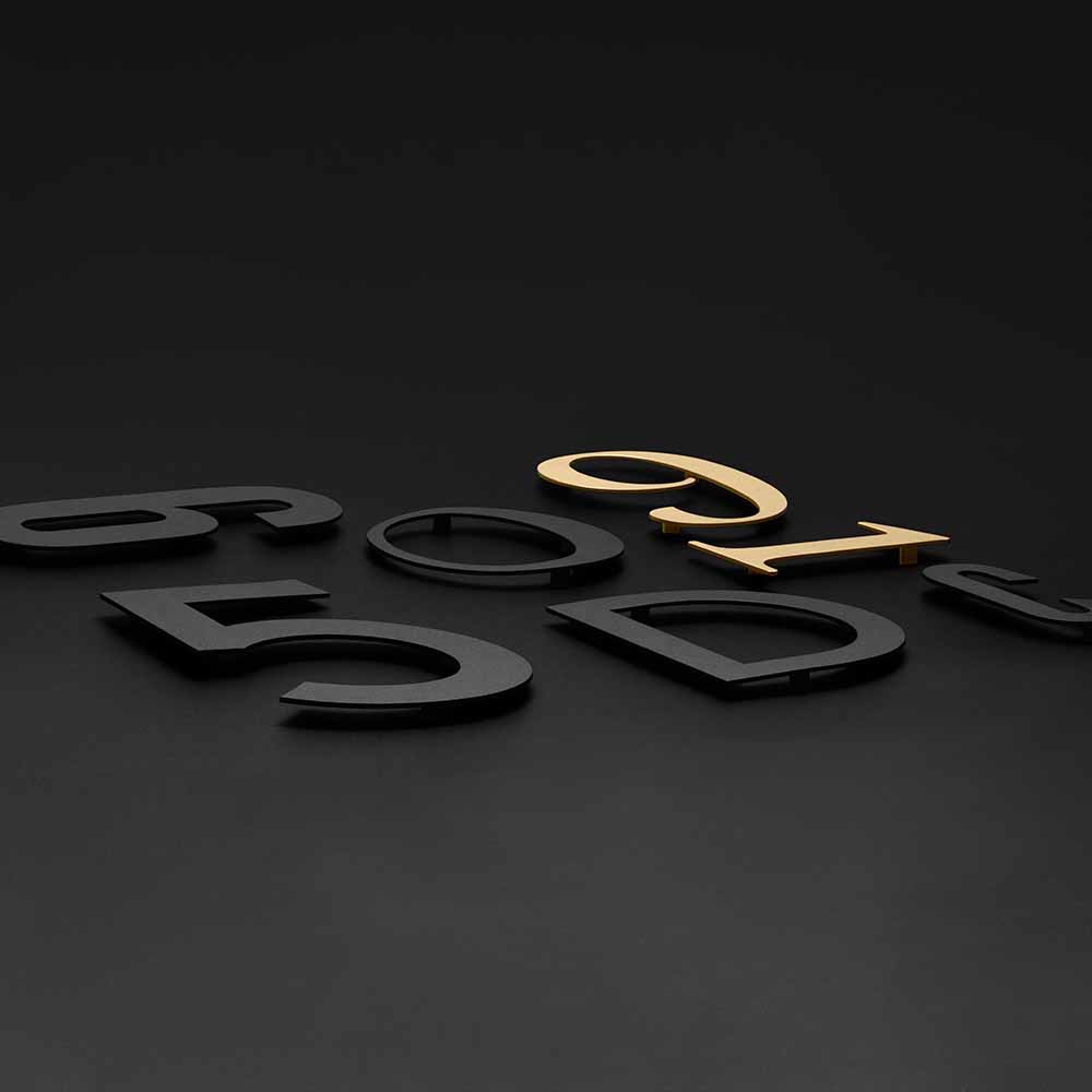 Husbokstav Home - Sort