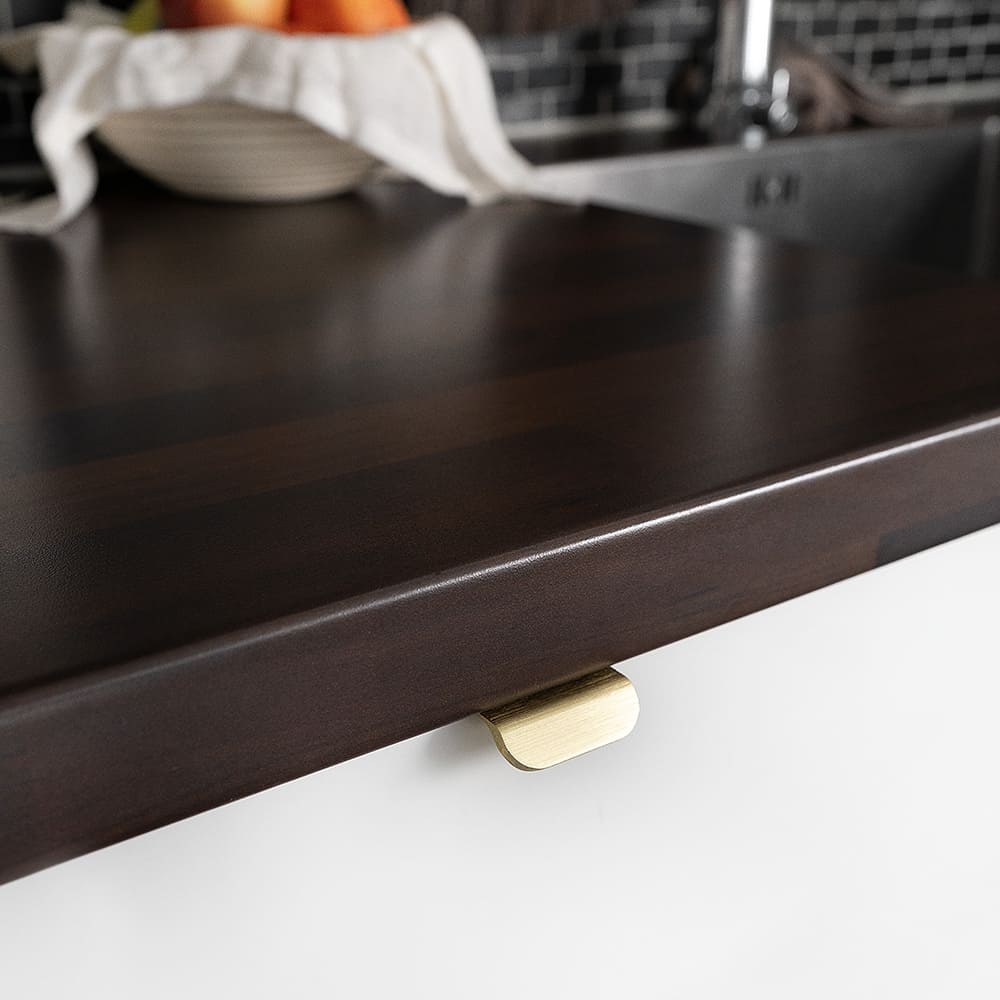 Profilhåndtak Roundy - Børstet Messing