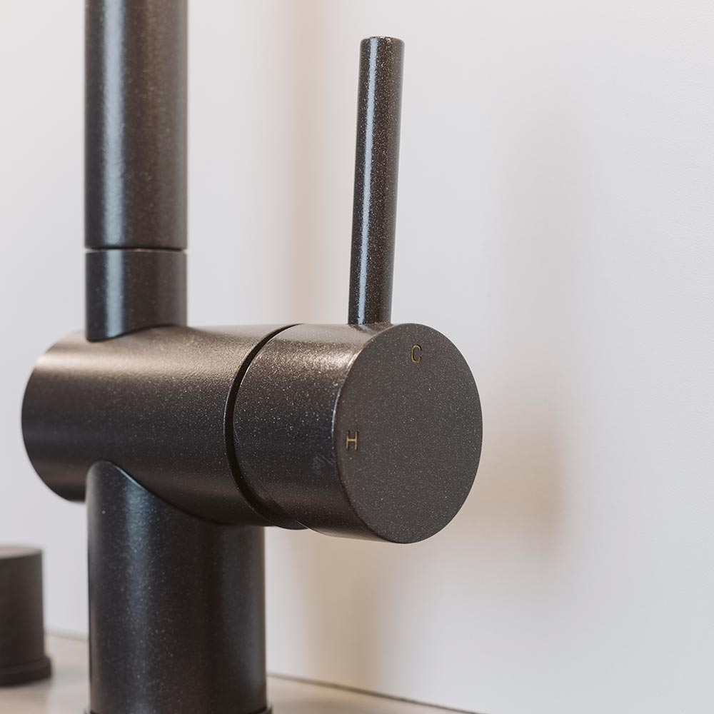 Kjøkkenarmatur Venedig - Uttrekkbart Munnstykke - Silgranit Antrasitt