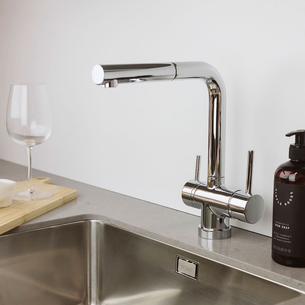 Kjøkkenarmatur London - Uttrekkbart Munnstykke - Krom