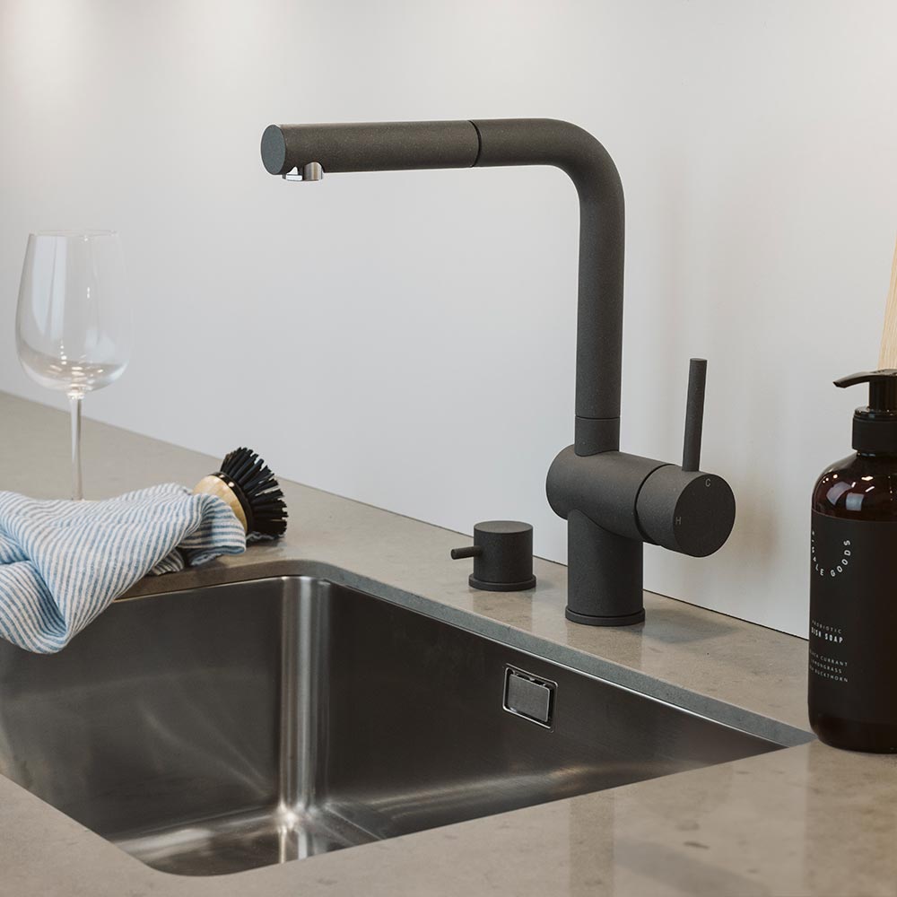 Oppvaskmaskinavstenging - Silgranit Rockgrey