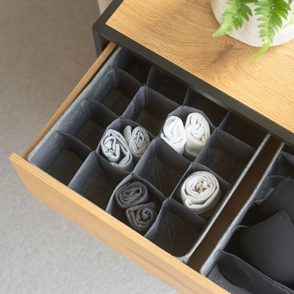 Oppbevaringsboks med 16-rom - Grå