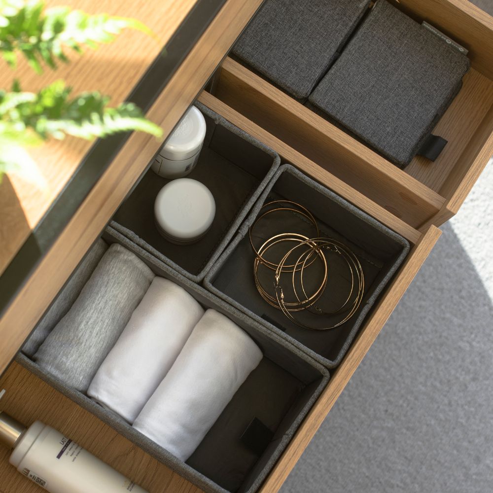 Oppbevaringsboks 3-set - Grå