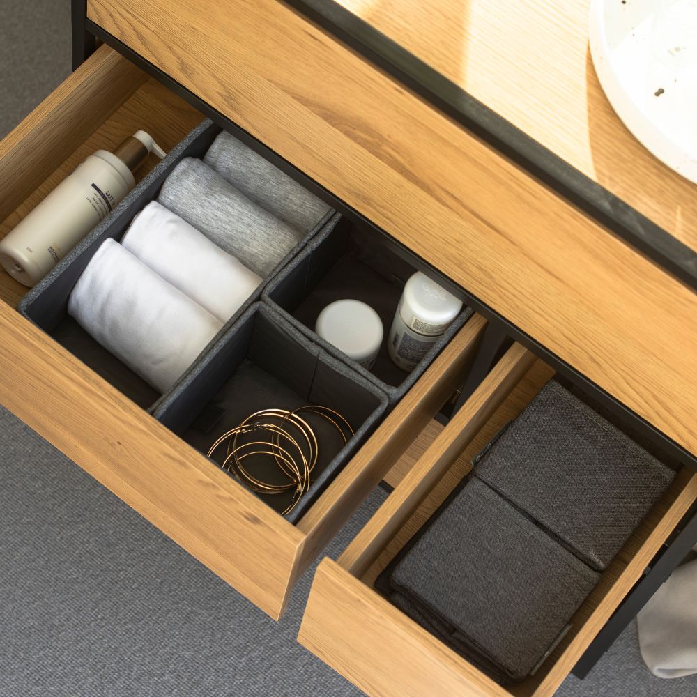 Oppbevaringsboks 3-set - Grå