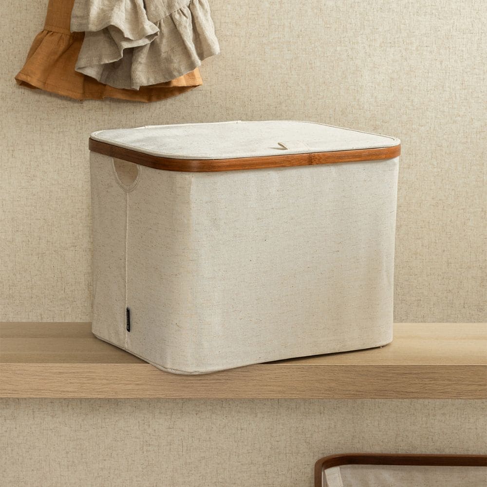 Oppbevaringskurv Med Lokk - Sand