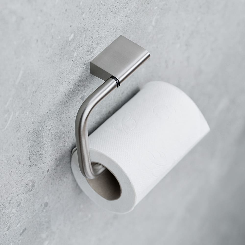 Toalettpapirholder Flow - Børstet Nikkel